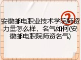 安徽邮电职业技术学院师资力量怎么样，名气如何(安徽邮电职院师资名气)