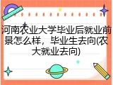 河南农业大学毕业后就业前景怎么样，毕业生去向(农大就业去向)