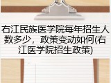 右江民族医学院每年招生人数多少，政策变动如何(右江医学院招生政策)