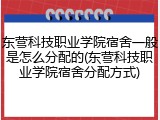东营科技职业学院宿舍一般是怎么分配的(东营科技职业学院宿舍分配方式)