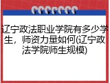 辽宁政法职业学院有多少学生，师资力量如何(辽宁政法学院师生规模)