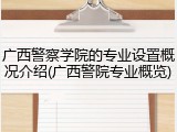 广西警察学院的专业设置概况介绍(广西警院专业概览)