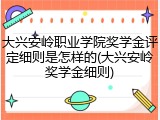 大兴安岭职业学院奖学金评定细则是怎样的(大兴安岭奖学金细则)