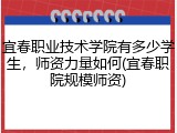 宜春职业技术学院有多少学生，师资力量如何(宜春职院规模师资)