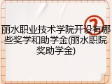丽水职业技术学院开设有哪些奖学和助学金(丽水职院奖助学金)
