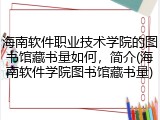 海南软件职业技术学院的图书馆藏书量如何，简介(海南软件学院图书馆藏书量)