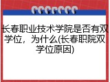 长春职业技术学院是否有双学位，为什么(长春职院双学位原因)