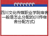 四川文化传媒职业学院宿舍一般是怎么分配的(川传宿舍分配方式)