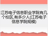 江苏电子信息职业学院有几个校区,有多少人(江苏电子信息学院规模)