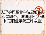 大理护理职业学院最好的专业是哪个，详细阐述(大理护理职业学院王牌专业)
