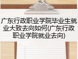 广东行政职业学院毕业生就业大致去向如何(广东行政职业学院就业去向)