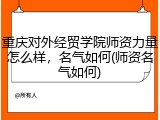 重庆对外经贸学院师资力量怎么样，名气如何(师资名气如何)