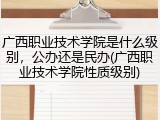 广西职业技术学院是什么级别，公办还是民办(广西职业技术学院性质级别)