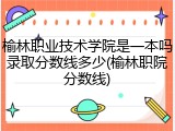 榆林职业技术学院是一本吗录取分数线多少(榆林职院分数线)
