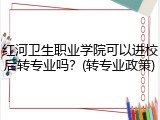 红河卫生职业学院可以进校后转专业吗？(转专业政策)
