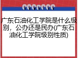 广东石油化工学院是什么级别，公办还是民办(广东石油化工学院级别性质)