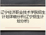 辽宁经济职业技术学院招生计划详细分析(辽宁招生计划分析)