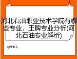 河北石油职业技术学院有哪些专业，王牌专业分析(河北石油专业解析)