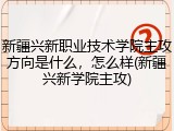 新疆兴新职业技术学院主攻方向是什么，怎么样(新疆兴新学院主攻)