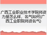 广西工业职业技术学院师资力量怎么样，名气如何(广西工业职院师资名气)
