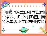 四川希望汽车职业学院有哪些专业，几个校区(四川希望汽车职业学院专业校区)