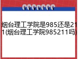 烟台理工学院是985还是211(烟台理工学院985211吗)