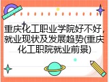 重庆化工职业学院好不好，就业现状及发展趋势(重庆化工职院就业前景)
