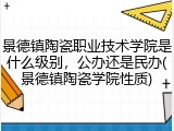 景德镇陶瓷职业技术学院是什么级别，公办还是民办(景德镇陶瓷学院性质)