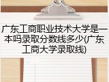 广东工商职业技术大学是一本吗录取分数线多少(广东工商大学录取线)