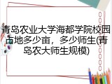 青岛农业大学海都学院校园占地多少亩，多少师生(青岛农大师生规模)