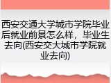 西安交通大学城市学院毕业后就业前景怎么样，毕业生去向(西安交大城市学院就业去向)