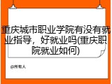 重庆城市职业学院有没有就业指导，好就业吗(重庆职院就业如何)