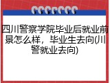 四川警察学院毕业后就业前景怎么样，毕业生去向(川警就业去向)
