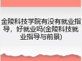 金陵科技学院有没有就业指导，好就业吗(金陵科技就业指导与前景)