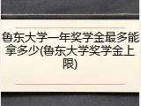 鲁东大学一年奖学金最多能拿多少(鲁东大学奖学金上限)