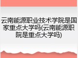 云南能源职业技术学院是国家重点大学吗(云南能源职院是重点大学吗)