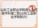 山东工业职业学院是一本还是本科第二批(山东工业职业学院批次)