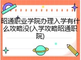 昭通职业学院办理入学有什么攻略没(入学攻略昭通职院)
