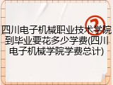 四川电子机械职业技术学院到毕业要花多少学费(四川电子机械学院学费总计)