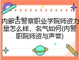 内蒙古警察职业学院师资力量怎么样，名气如何(内警职院师资与声誉)