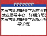 内蒙古能源职业学院有没有就业指导中心，详细介绍(内蒙古能源职业学院就业指导详情)