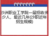 沙洲职业工学院一届招收多少人，最近几年(沙职近年招生规模)