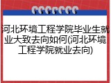 河北环境工程学院毕业生就业大致去向如何(河北环境工程学院就业去向)