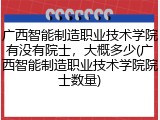 广西智能制造职业技术学院有没有院士，大概多少(广西智能制造职业技术学院院士数量)