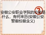 安徽公安职业学院的校徽是什么，有何来历(安徽公安警徽校徽含义)