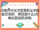 河南对外经济贸易职业学院能否保研，原因是什么(河南经贸保研资格)