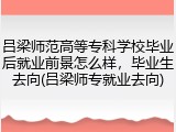 吕梁师范高等专科学校毕业后就业前景怎么样，毕业生去向(吕梁师专就业去向)