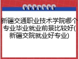 新疆交通职业技术学院哪个专业毕业就业前景比较好(新疆交院就业好专业)