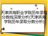 天津滨海职业学院历年录取分数线深度分析(天津滨海学院历年录取分数分析)