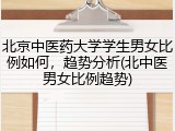 北京中医药大学学生男女比例如何，趋势分析(北中医男女比例趋势)
